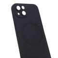 iPhone 13 silikondeksel med kamerabeskyttelse - MagSafe-kompatibel - svart