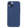 iPhone 13 silikondeksel med kamerabeskyttelse - MagSafe-kompatibel - mørkeblå