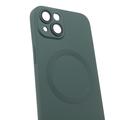 iPhone 13 Silikondeksel med kamerabeskyttelse - MagSafe-kompatibel - Grønn