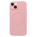 iPhone 13 silikondeksel med kamerabeskyttelse - MagSafe-kompatibel - rosa
