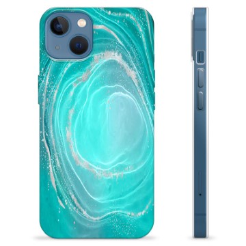 iPhone 13 TPU-deksel - Turkis Swirl