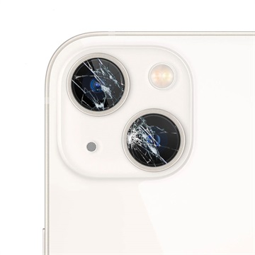 Reparasjon av iPhone 13 mini Kamera Linse Glass - Hvit