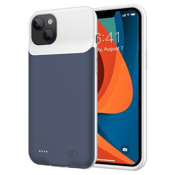 iPhone 14 Backup Ladedeksel - 7000mAh - Mørkeblå / Grå