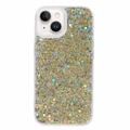 iPhone 14 Glitter Flakes TPU-deksel - Gull