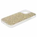iPhone 14 Glitter Flakes TPU-deksel - Gull