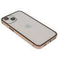 iPhone 14 Magnetisk Deksel med Herdet Glass - Gull