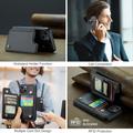 iPhone 14 Plus Caseme C22 etui RFID-kortlommebok - Svart