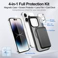 iPhone 14 Pro 4-i-1 MagSafe-beskyttelsessett med kortholder - svart