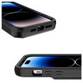 iPhone 14 Pro Hybrid-deksel med Speil og Kortholder - Svart