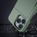iPhone 14 Pro Hybrid-deksel med Skyvekortspor - Army Grøn
