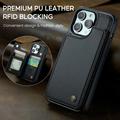 iPhone 14 Pro Max Caseme C22 etui RFID-kortlommebok - Svart