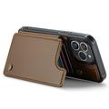 iPhone 14 Pro Max Caseme C22-etui RFID-kortlommebok - Brun