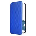 iPhone 14 Pro Max Flip-deksel - Karbonfiber - Blå