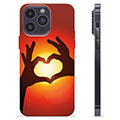 iPhone 14 Pro Max TPU-deksel - Hjertesilhuett
