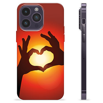 iPhone 14 Pro Max TPU-deksel - Hjertesilhuett