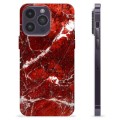 iPhone 14 Pro Max TPU-deksel - Rød Marmor