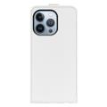 iPhone 14 Pro Max Vertikalt Flip-Deksel med Kortlomme - Hvit