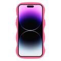 iPhone 14 Pro Max Bølgekant magnetisk hybrid-deksel - varm rosa