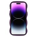 iPhone 14 Pro Max Bølgekant magnetisk hybrid-deksel - Lilla