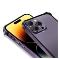 iPhone 14 Pro Metall Bumper med Forhøyede Kanter - Lilla