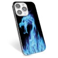 iPhone 14 Pro TPU-deksel - Blå Flamme Drage