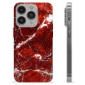 iPhone 14 Pro TPU-deksel - Rød Marmor