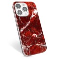 iPhone 14 Pro TPU-deksel - Rød Marmor