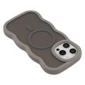 iPhone 14 Pro Bølgekant magnetisk hybrid-deksel - grå