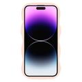 iPhone 14 Pro Bølgekant magnetisk hybrid-deksel - rosa