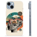 iPhone 14 TPU-deksel - Abstrakt Collage