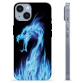 iPhone 14 TPU-deksel - Blå Flamme Drage