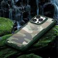 iPhone 15 Anti-Shock Hybrid-deksel - Kamuflasje - Lilla