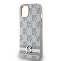iPhone 15 DKNY Checkered Pattern and Stripe Deksel
