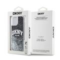 iPhone 15 DKNY Liquid Glitter Arch Logo Deksel - Svart