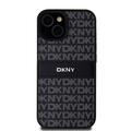iPhone 15 DKNY Repeat Pattern Tonal Stripe Deksel - svart