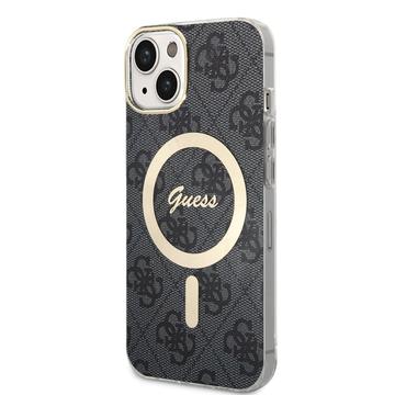iPhone 15 Guess IML 4G-deksel - MagSafe-kompatibelt - svart