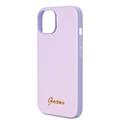 iPhone 15 Guess Iridescent Metal Script Hybrid-deksel