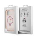 iPhone 15 Hello Kitty IML Ringstand Glitter MagSafe-deksel - Rosa