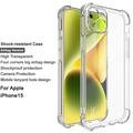 iPhone 15 Imak Drop-Proof TPU-deksel - Gjennomsiktig