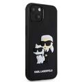 iPhone 15 Karl Lagerfeld 3D Rubber Karl & Choupette NFT Case - Black