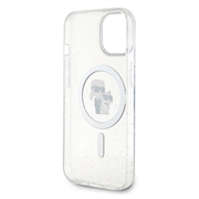 iPhone 15 Karl Lagerfeld IML Glitter Karl & Choupette MagSafe Deksel