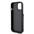iPhone 15 Karl Lagerfeld Saffiano Card Slot Stand Karl & Choupette Case - Black