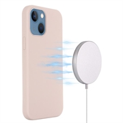 iPhone 15 Liquid Silikondeksel - MagSafe-kompatibel - Rosa
