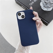 iPhone 15 Liquid Silikondeksel - MagSafe-kompatibel - Mørkeblå