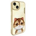 iPhone 15 Nimmy Friends Big Eyed Pet 2.0 Katte-deksel - Khaki