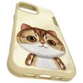 iPhone 15 Nimmy Friends Big Eyed Pet 2.0 Katte-deksel - Khaki
