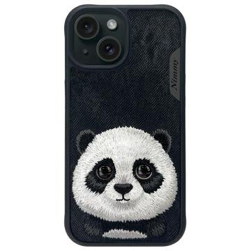iPhone 15 Nimmy Friends Big Eyed Pet 2.0 Panda-deksel - svart