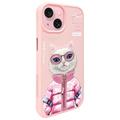 iPhone 15 Nimmy Friends Cool&Cute 2.0 katte-deksel - rosa