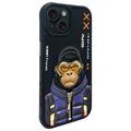 iPhone 15 Nimmy Friends Cool&Cute 2.0 Ape-deksel - svart