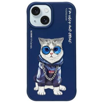 iPhone 15 Nimmy Friends Glasses Cool Katt-deksel